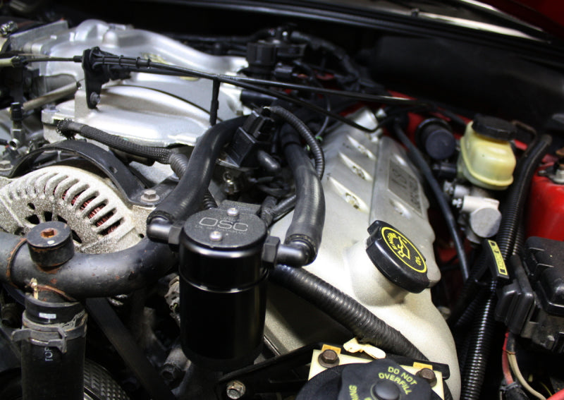J&L JLT3018D-B 3.0 Oil Separator, Driver Side, Black Anodized for 1999-2004 Ford Mustang Cobra and 2003-2004 Mach 1