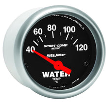 Load image into Gallery viewer, AutoMeter Sport-Comp 52mm Electronic Water Temperature Gauge with Transducer