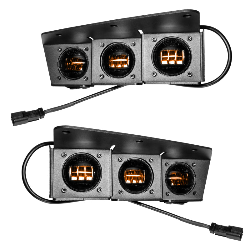 Oracle Lighting Ford Bronco Triple LED Fog Light Kit for Steel Bumper - Part #orl5890-005