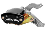 Wilwood MC4 Mechanical Parking Brake Caliper - Left/Right Black with Logo, 1.19-inch Piston, Compatible with .81-inch Disc