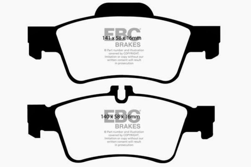 EBC Redstuff Ceramic Low Dust Brake Pads for Mercedes-Benz CLS and E-Class - Part Number EBCDP31491C