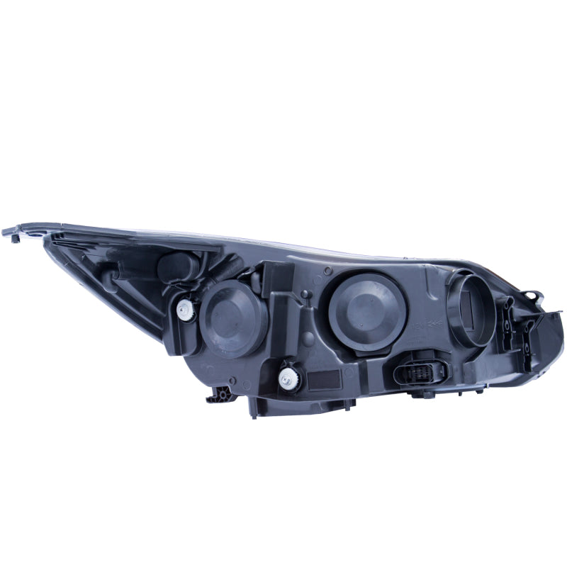 ANZO 2012-2014 Ford Focus Projector Headlights with Plank Style Design, Black Housing and Clear Lens