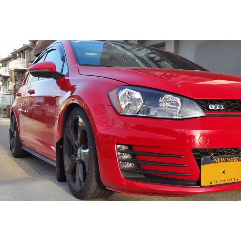 Rally Armor MKVII VW Golf/GTI Black UR Mud Flap with Grey Logo – Durable Polyurethane Automotive Protection