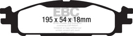 EBC Greenstuff 2000 Series Front Brake Pads DP21873 for 2011-2012 Ford Flex and 2011 Ford Taurus