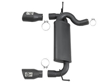 Load image into Gallery viewer, aFe Rebel Series 2.5-inch Dual Black Tip Axle-Back Exhaust System for Jeep Wrangler (JK) 2007-2018 with V6-3.8L / 3.6L Engine
