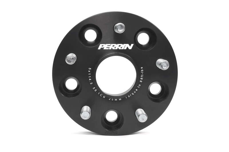 Perrin Performance Subaru 25mm Wheel Spacers 5x114.3 BP with 56mm Hub - Black