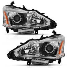 Load image into Gallery viewer, ANZO 2013-2015 Nissan Altima Projector Headlight Set with Clear Lens and Chrome Housing