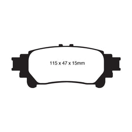 EBC Yellowstuff Rear Brake Pads for 2011-2012 Toyota Sienna | Part No. EBCDP41850R