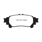 EBC Yellowstuff Rear Brake Pads for 2011-2012 Toyota Sienna | Part No. EBCDP41850R