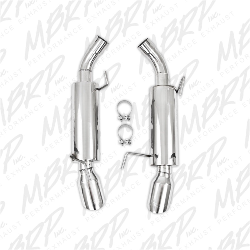 MBRP Armor Pro Series Dual Mufflers Axle Back Exhaust System for Ford Mustang 2005-2010 – T304 Stainless Steel, 2.5 Inch with 4-Inch Tips