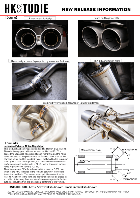 HKS HKSTUDIE Exhaust System for BMW G80/G82 Competition Models