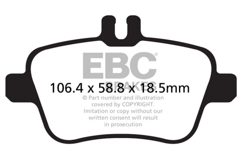 EBC Greenstuff 2000 Series Rear Brake Pads for Mercedes-Benz CLA250 and SLK Models