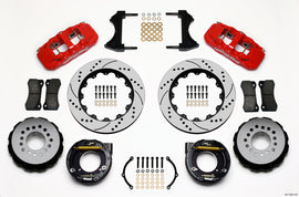 Wilwood AERO4 Rear P-Brake Kit with 14-inch Drilled Rotors for Chevrolet C10 and GMC C15