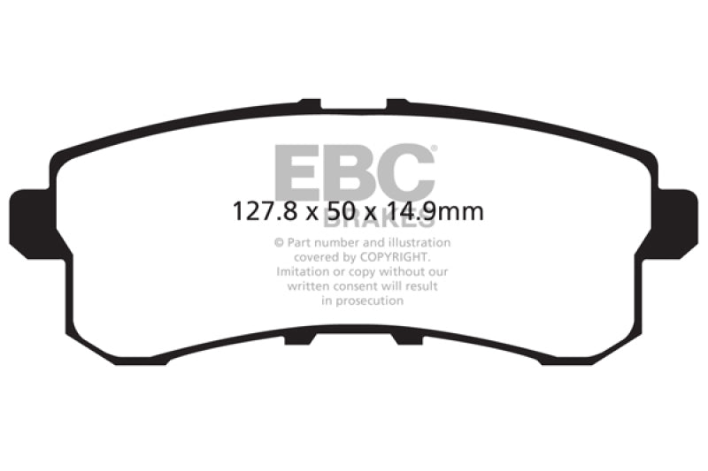 EBC Yellowstuff Rear Brake Pads for Infiniti QX80 and QX56 * High-Performance Street and Track Use