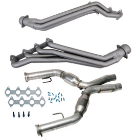BBK Performance 05-10 Ford Mustang GT 1 5/8 Long Tube Headers with High-Flow Catted X-Pipe (Titanium Ceramic Coating)