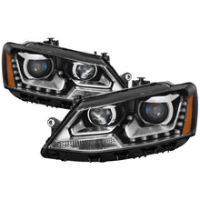 Load image into Gallery viewer, SPYDER xTune Volkswagen Jetta 2011-2014 Halogen DRL Projector Headlights - Black (Part Number: PRO-JH-VJ11-DRL-BK)