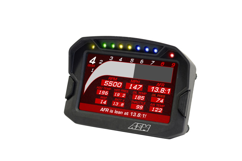 AEM CD-5 Carbon Digital Dash Display with Full-Color Screen and Programmable Shift Lights