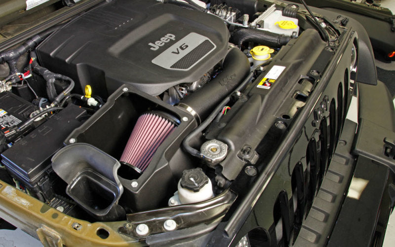 K&N Engineering 57-1573 Performance Intake Kit with Snorkel for 2012-2013 Jeep Wrangler 3.6L V6