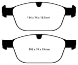 EBC Redstuff Ceramic Low Dust Brake Pads for Volvo XC60 2010-2012 * Front