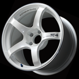 Advan TC4 17x8.0 +38 5x114.3 Racing White Metallic Ring Wheel - High-Performance Automotive Wheel