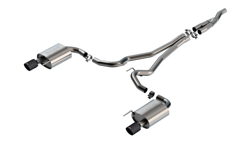 Borla 2024-2025 Ford Mustang 2.3L EcoBoost S-Type Cat-Back Exhaust System with Carbon Fiber Tips