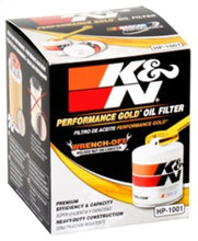 Load image into Gallery viewer, K&amp;N Engineering HP-1001 Premium Oil Filter for Cadillac, Saab, Buick, GMC, and Pontiac Vehicles
