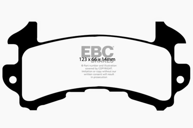 EBC Redstuff Ceramic Low Dust Rear Brake Pads for Pontiac Firebird and LeMans (Part No. EBCDP31146C)