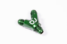 Load image into Gallery viewer, Radium Engineering 6AN to 6AN Y Adapter Fitting - Bright Green Anodized Finish