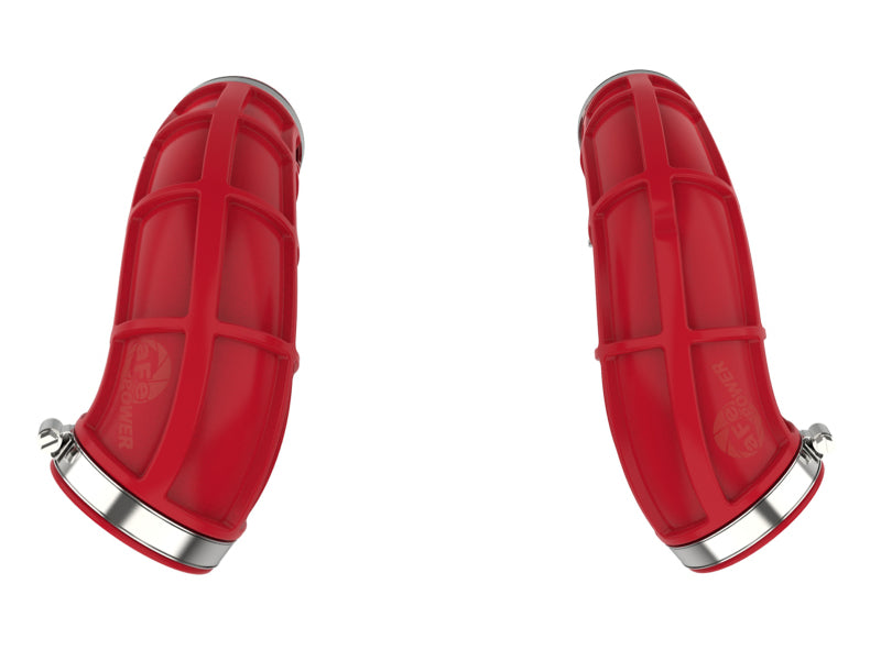 aFe Power Red Turbo Inlet Pipes for Toyota Tundra and Land Cruiser V6-3.4L (Part #afe55-20001-R)