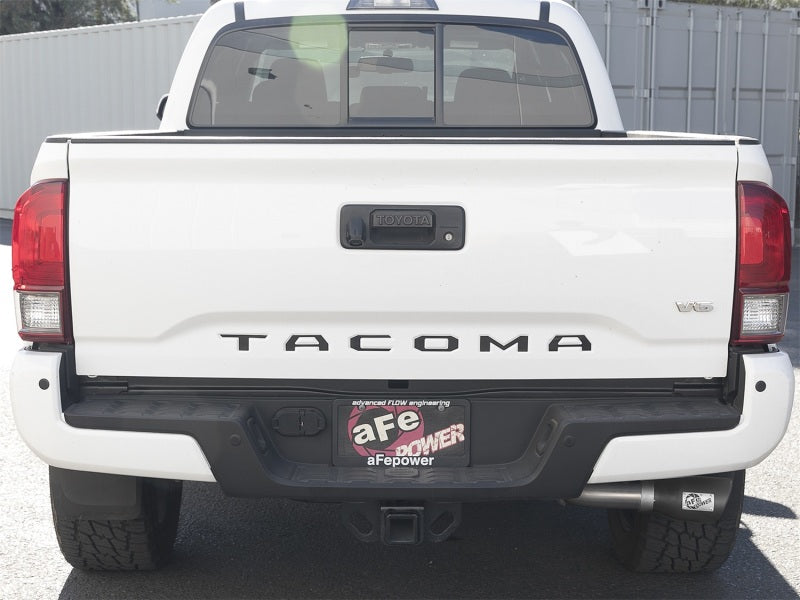 aFe MACH Force-Xp 2-1/2in 304 Stainless Steel Cat-Back Exhaust with Black Tips for Toyota Tacoma 2016-2023