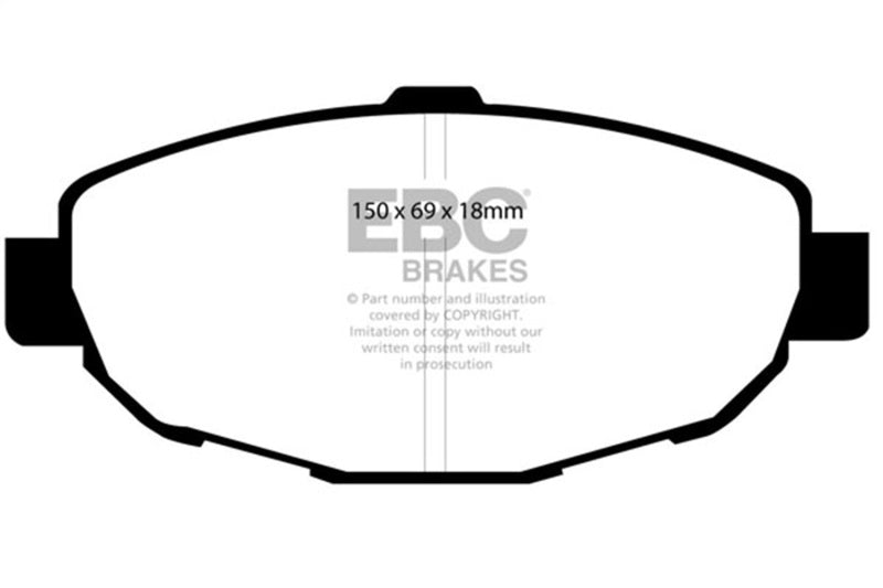 EBC DP31007C Redstuff Ceramic Front Brake Pads for 1992-2000 Lexus SC300 and SC400