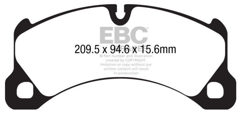 EBC Yellowstuff Front Brake Pads for Porsche Cayenne 2010-2016 * High-Performance Street and Track Use