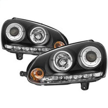 Load image into Gallery viewer, Spyder LED Halo DRL Projector Headlights for Volkswagen GTI &amp; Jetta (2006-2009) - Black