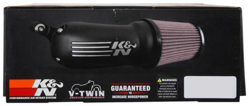 K&N Engineering Part 57-1137 High-Flow Air Intake System for Harley-Davidson Touring, Softail, and Sportster Models
