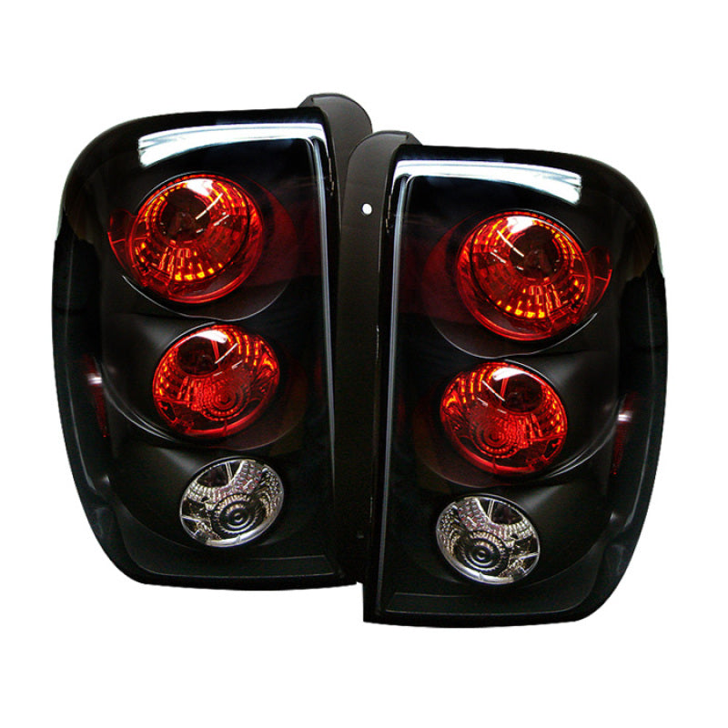Spyder Euro Style Tail Lights for Chevrolet Trailblazer 2004-2009 with Black Finish and Stock Bulb Compatibility
