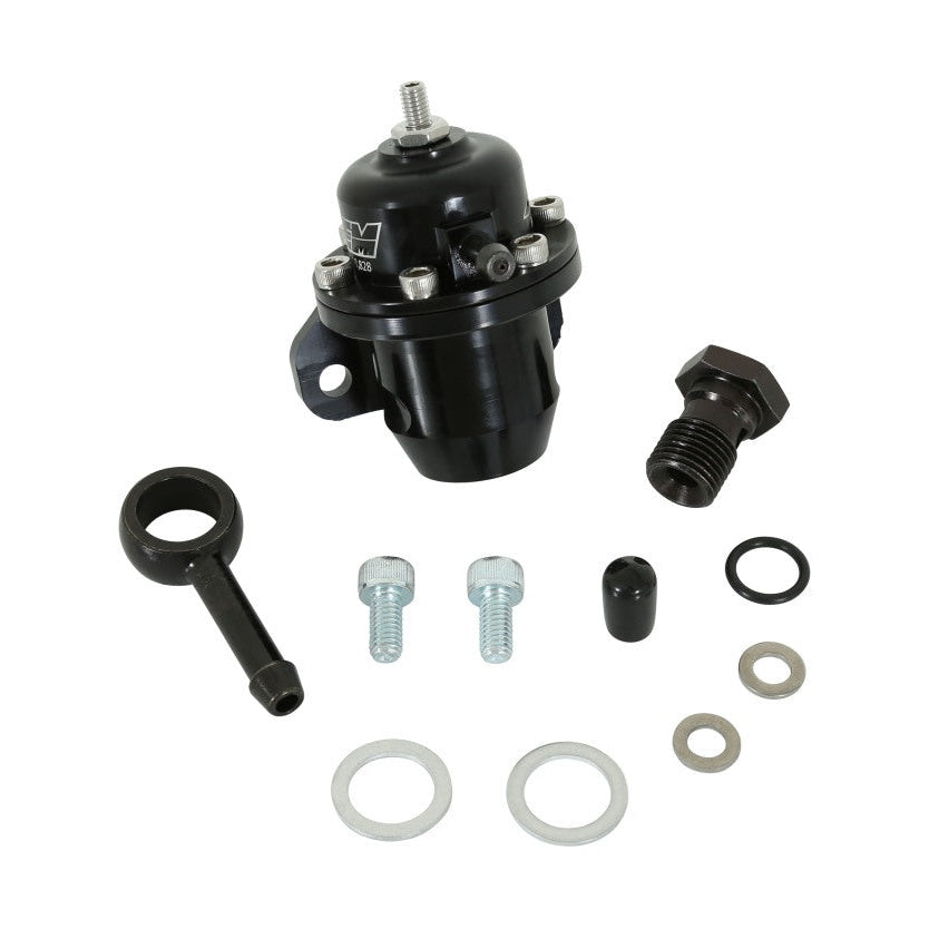 AEM 96-97 Acura CL / 94-97 Honda Accord / 96-00 Civic EX Black Adjustable Fuel Pressure Regulator Part #aem25-304BK