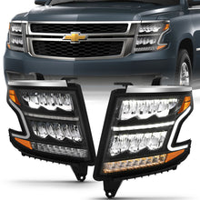 Load image into Gallery viewer, ANZO 15-20 Chevy Tahoe and Suburban LED Headlight Set with Sequential Amber and Black Housing