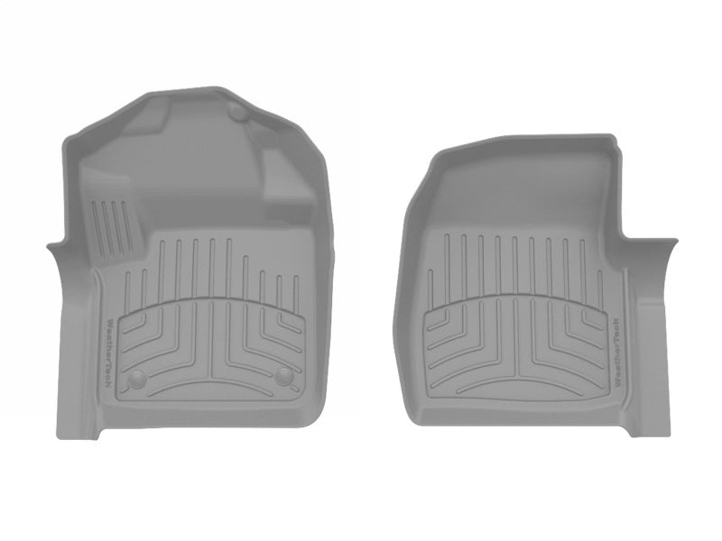 WeatherTech FloorLiner HP Front Floor Mats, Gray, for 2017-2019 Ford F-250 and F-350 Super Duty, Part WET4610541IM