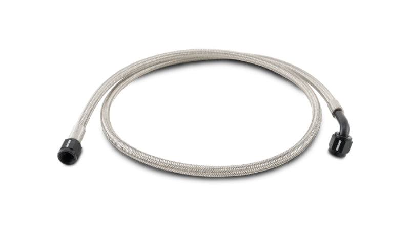 Vibrant Pre-Assembled PTFE Lined Hose Assembly -3AN, 36 Inches, Straight and 90 Degree Ends