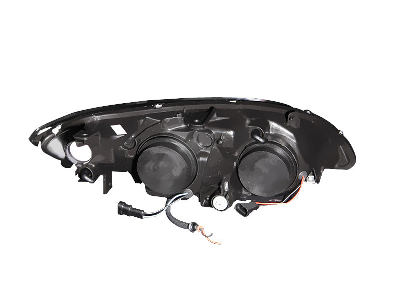 ANZO 2004-2005 Honda Civic Projector Headlights with Halo and Black Housing