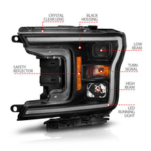 Load image into Gallery viewer, ANZO 2018-2020 Ford F-150 Projector Headlights with Plank Style Switchback and Black Housing