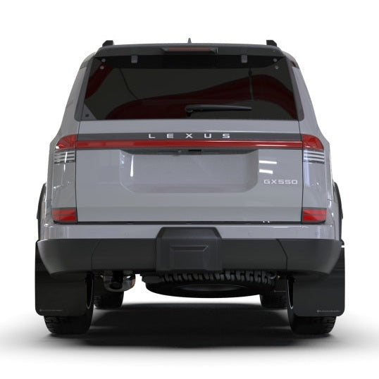 Rally Armor Lexus GX 550 2024-2025 Luxury Black UR Mud Flap with Silver Logo - Part RalMF162-BLK-UR-SIL