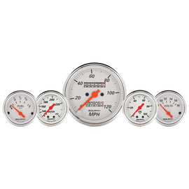 AutoMeter 5-Piece Gauge Kit with Arctic White Illumination - Part Number ATM1311