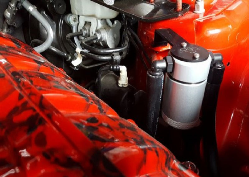 J&L 3.0 Driver Side Oil Separator JLT3029D-C for 2015-2023 Ford Mustang EcoBoost, Clear Anodized