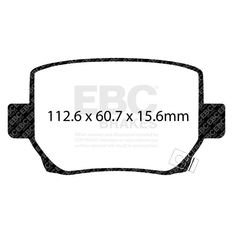 EBC DP52419NDX Bluestuff NDX Rear Brake Pads for 2020+ Tesla Model Y and 2018+ Model 3