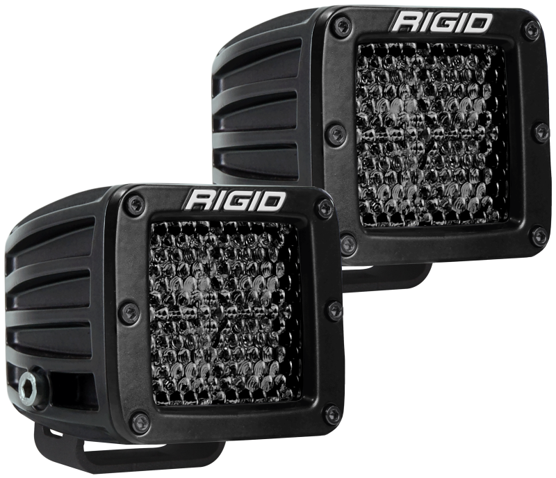 Rigid Industries D Series PRO Midnight Edition Spot LED Pair - Diffused Housing for Automotive Lighting