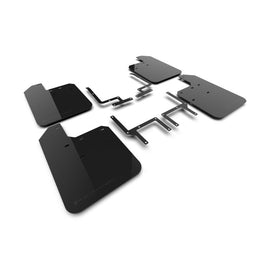 Rally Armor 2018+ Jeep Wrangler Rubicon JL Black UR Mud Flap with Metallic Black Logo