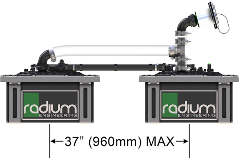 Radium Engineering Saddle Tank Fuel Cell Conversion Kit for Dual Fuel Cell Setup - Part No. rad20-0664