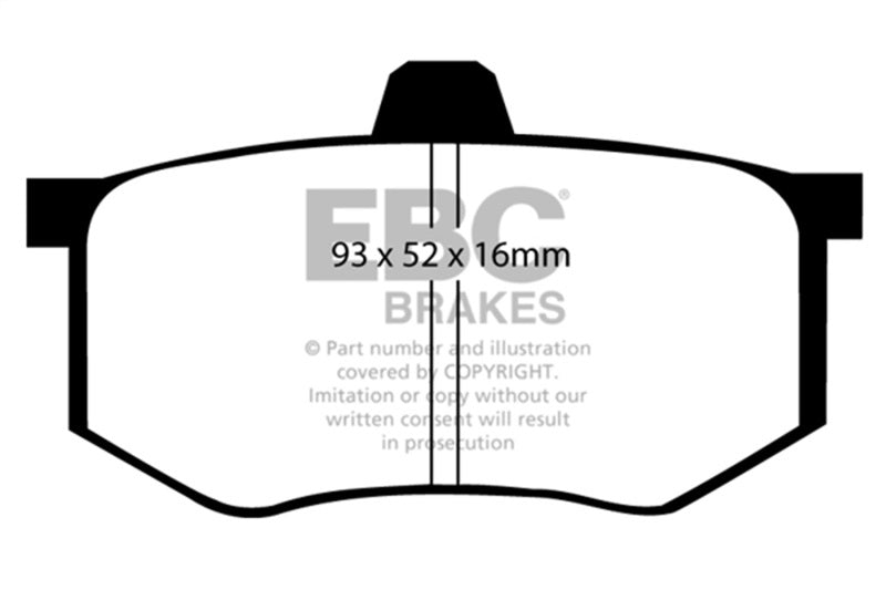 EBC Ultimax OEM Replacement Rear Brake Pads for Mitsubishi Lancer Evolution 10 * Part Number EBC UD1368