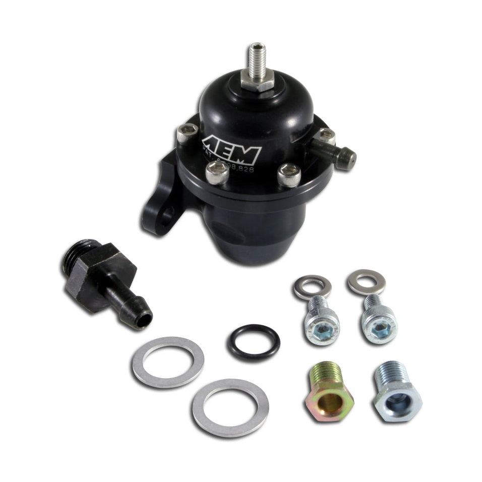 AEM 98-99 Acura CL / 00-05 S2000 / 98-02 Accord / 96-00 Civic Black Adjustable Fuel Pressure Regulat